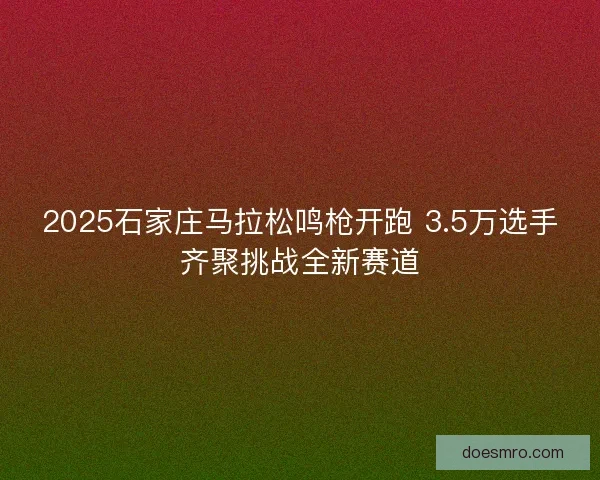 2025石家庄马拉松鸣枪开跑 3.5万选手齐聚挑战全新赛道