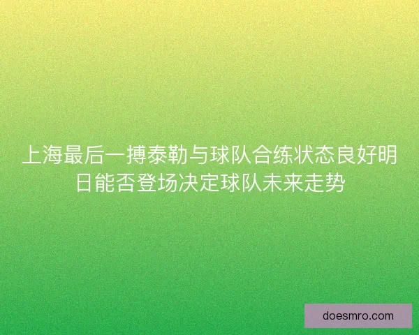 上海最后一搏泰勒与球队合练状态良好明日能否登场决定球队未来走势