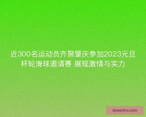 近300名运动员齐聚肇庆参加2023元旦杯轮滑球邀请赛 展现激情与实力