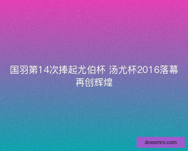 国羽第14次捧起尤伯杯 汤尤杯2016落幕再创辉煌